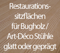 Sitzplatte, glatt und geprägt, für die Restaurierung